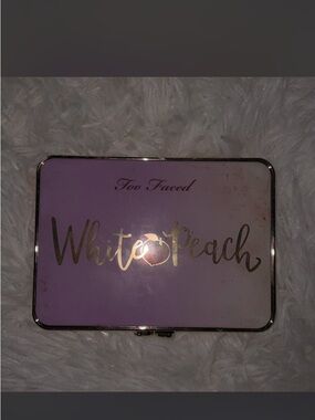 Too Faced White Peach Eyeshadow Palette - Light Purple & Gold Lettering